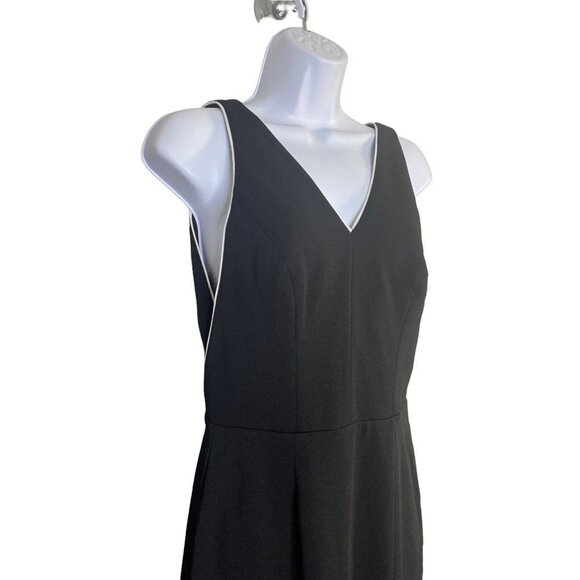 Dress The Population Womens Gianna Little Black Sheath Dress V-neck Size Small - Picture 4 of 8